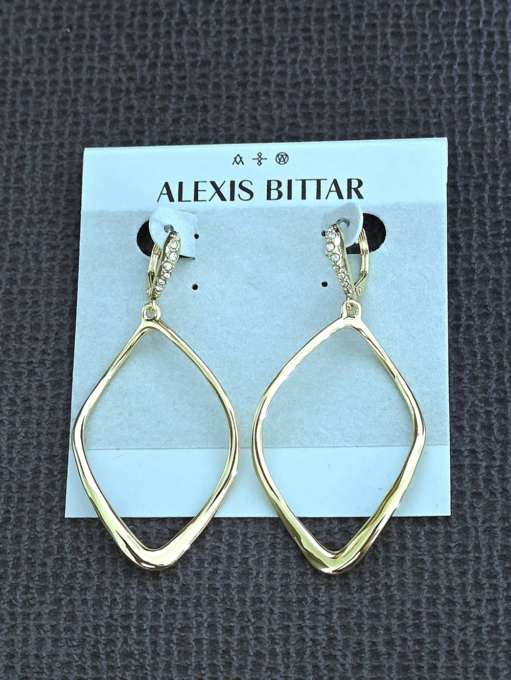 Alexis Bittar Sculpted "Aura" Open Diamond♦️ Shaped Earrings - Picture 3 of 14